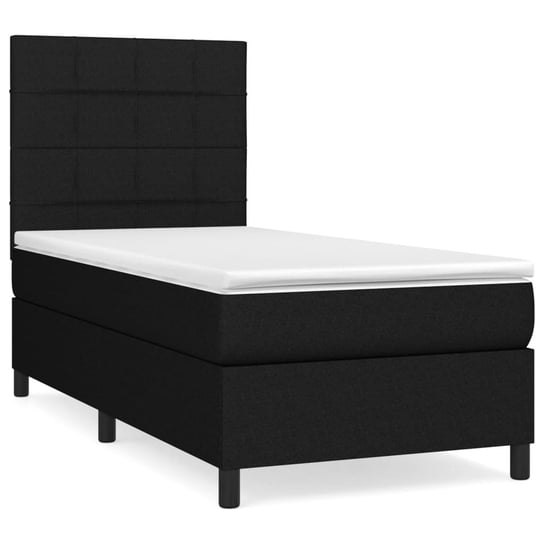 Łóżko kontynentalne czarno-białe 193x90x118/128cm, Inna marka