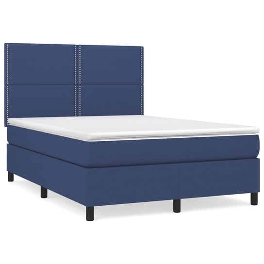 Łóżko kontynentalne niebieskie 193x144x118/128cm + Inna marka
