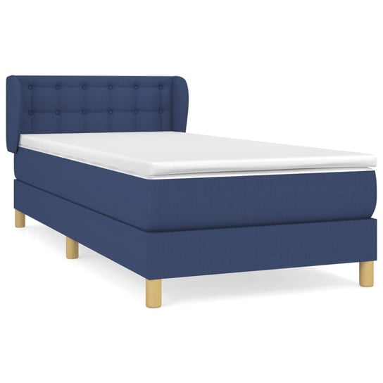 Łóżko kontynentalne niebieskie 203x83x78/88 cm, ma Zakito