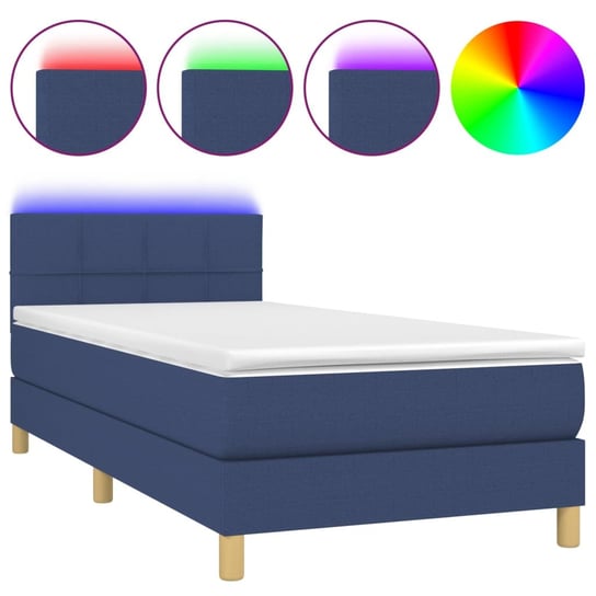Łóżko kontynentalne z diodami LED i materacem Inna marka