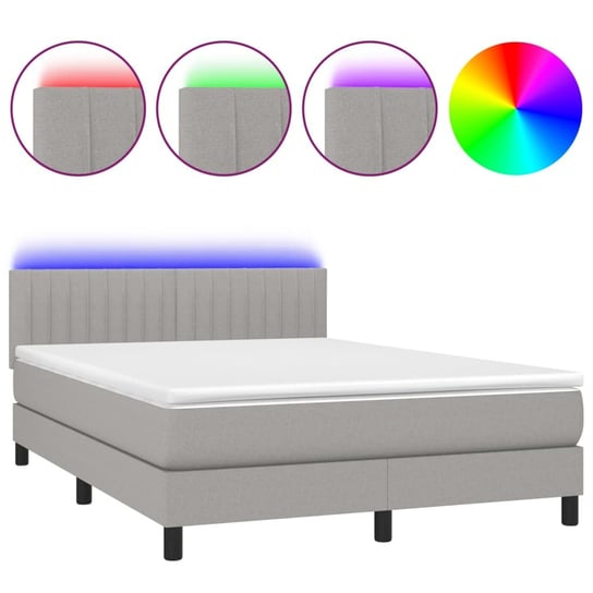 Łóżko kontynentalne z LED i materacem Inna marka