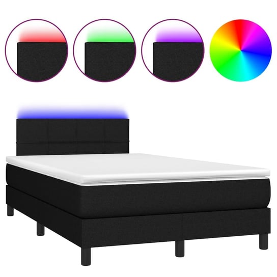 Łóżko kontynentalne z materacem i diodami LED, 203 Inna marka