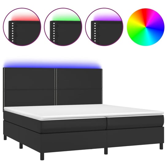 Łóżko kontynentalne z materacem i diodami LED - cz Inna marka