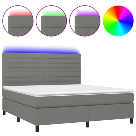 Łóżko kontynentalne z materacem i LEDami Inna marka