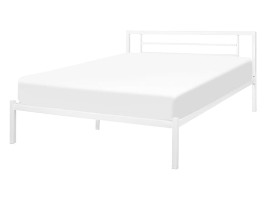 Łóżko metalowe 140 x 200 cm białe CUSSET Beliani