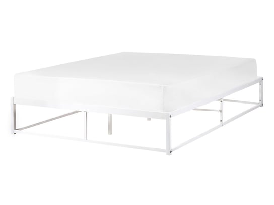 Łóżko metalowe 140 x 200 cm białe VIRY Beliani