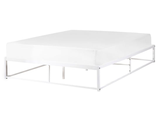 Łóżko metalowe 160 x 200 cm białe VIRY Beliani
