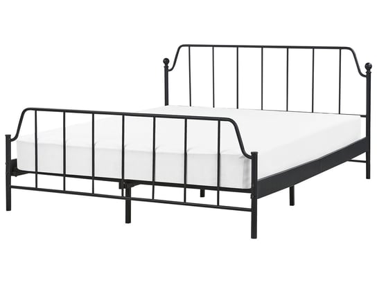 Łóżko metalowe 160 x 200 cm czarne MAURESSAC Beliani