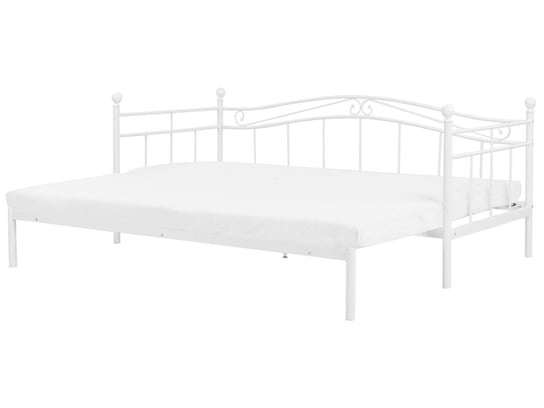 Łóżko metalowe, białe, Beliani Tulle, 86x207x104-194 cm, Beliani