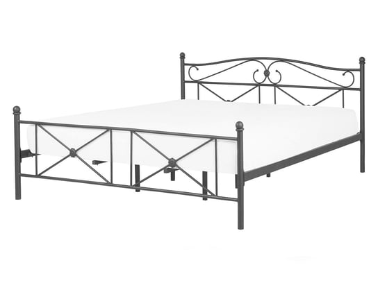 Łóżko metalowe, czarne, Beliani Rodez, 140x200 cm Beliani