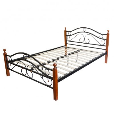 Łóżko metalowe Home Style, podwójne, 140x200 cm HomeStyle4u