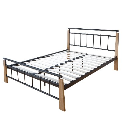 Łóżko metalowe Home Style, podwójne, 180x200 cm HomeStyle4u