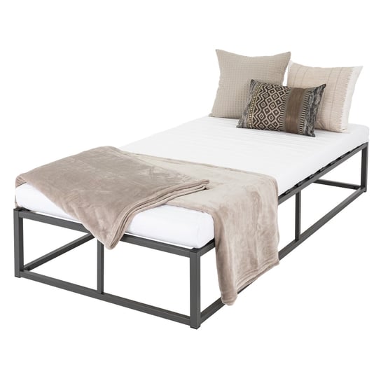 Łóżko metalowe Łóżko do sypialni ze stalową ramą i materacem 90x200 cm ML-DESIGN