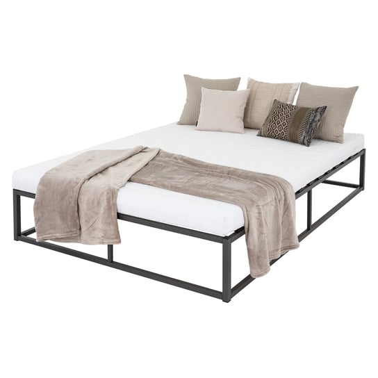 Łóżko metalowe Rama łóżka + materac Oeko-Tex rama z listew stalowych antracyt 140x200 cm ML-DESIGN