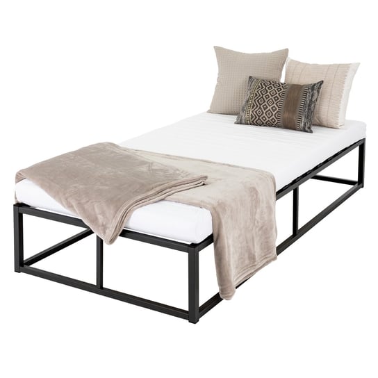 Łóżko metalowe Rama łóżka stalowego do sypialni z materacem na stelażu listwowym 90x200 cm ML-DESIGN