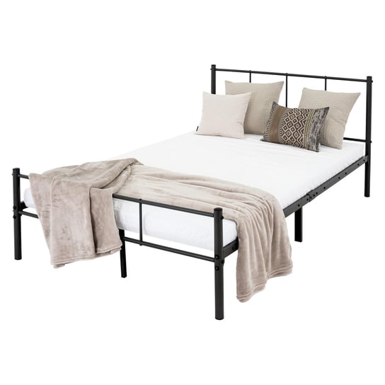 Łóżko metalowe Rama łóżka stalowego Łóżko do sypialni z materacem z listew 120x200 cm ML-DESIGN
