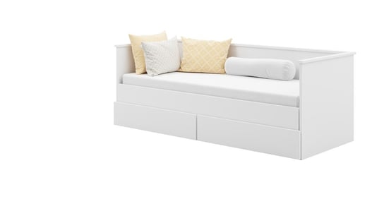 Łóżko młodzieżowe rozkładane podwójne HELIOS 80x200 cm białe z materacem z szufladami Meble Kobi