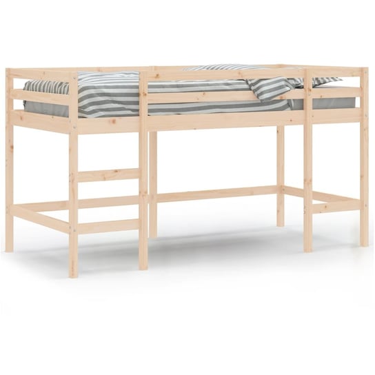 Łóżko na podwyższeniu z drewna sosnowego, 205,5x95 Zakito