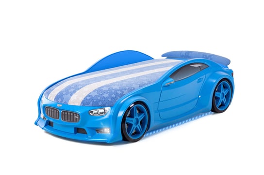 Łóżko niebieskie, samochód, 56x97,5x194 Mebelev