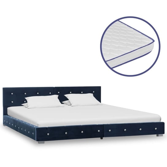 Łóżko niebieskie, z materacem, 180x200 vidaXL