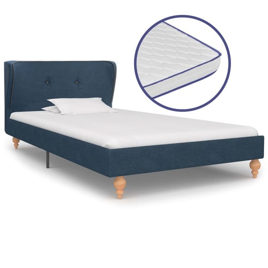 Łóżko niebieskie, z materacem, 90x200 vidaXL