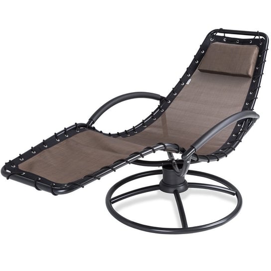 Łóżko Relaksacyjne Fotel Leżak Bujak Brązowy wideShop