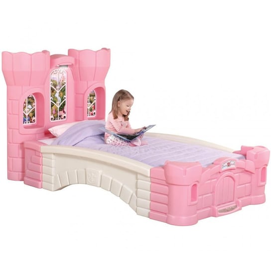 Łóżko różowo-białe, STEP2, Zamek, dla dziewczynki, 125x132x226 cm Step2
