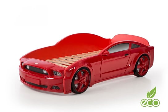 Łóżko samochód czerwone Mebelev, MG 3D basic, 51x84x1845 cm Mebelev