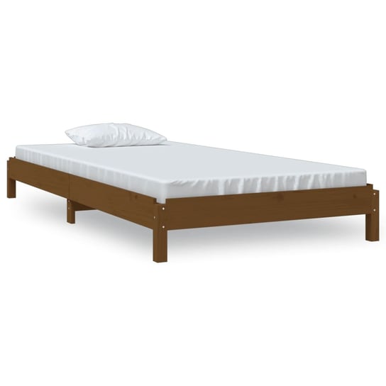 Łóżko sztaplowane z drewna, 196,5x81,5x22 cm, miod Inna marka