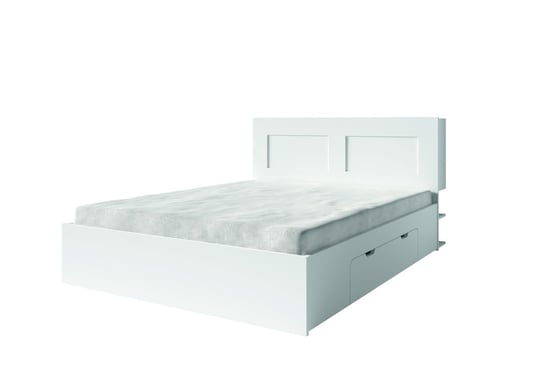 Łóżko TANA białe (160x200) podwójne z szufladą F.M.Meblosiek