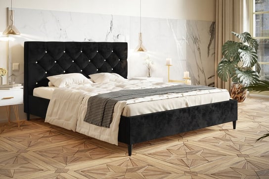 Łóżko tapicerowane do sypialni + stelaż GLAMOUR LITE 140x200 Home Design