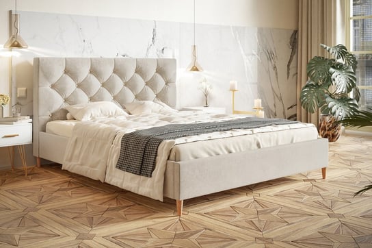 Łóżko tapicerowane do sypialni + stelaż GLAMOUR LITE 160x200 Home Design