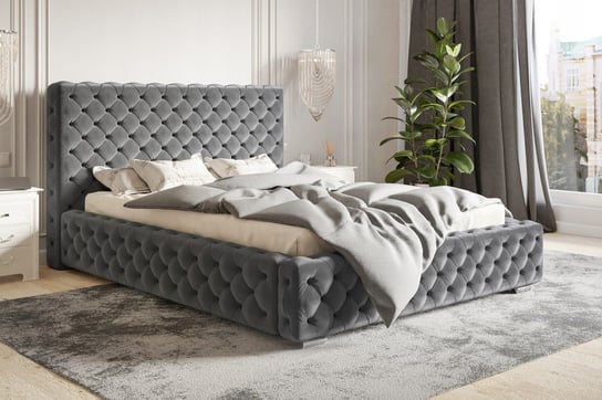 Łóżko tapicerowane do sypialni z pojemnikiem i stelażem WERSAL 160x200 Home Design