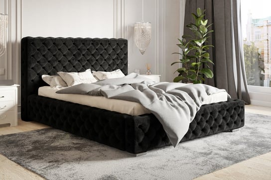 Łóżko tapicerowane do sypialni z pojemnikiem i stelażem WERSAL 180x200 Home Design