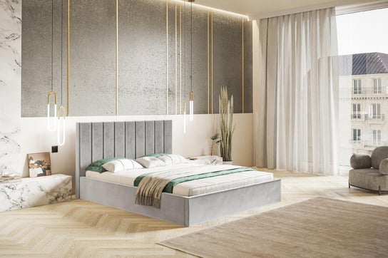 Łóżko tapicerowane do sypialni z pojemnikiem SEWILLA SLIM 160x200 Home Design