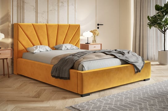 Łóżko tapicerowane do sypialni ze stelażem i pojemnikiem TOKYO 140x200 Home Design