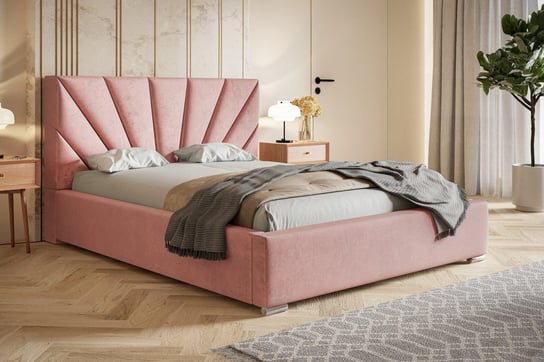 Łóżko tapicerowane do sypialni ze stelażem i pojemnikiem TOKYO 160x200 Home Design