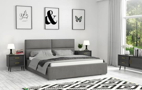 Łóżko tapicerowane EMMA 180cm - z materacem - materiał welurowy Meble Tegre
