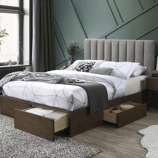 Łóżko tapicerowane Molly z szufladami 160 x 200 cm Style Furniture