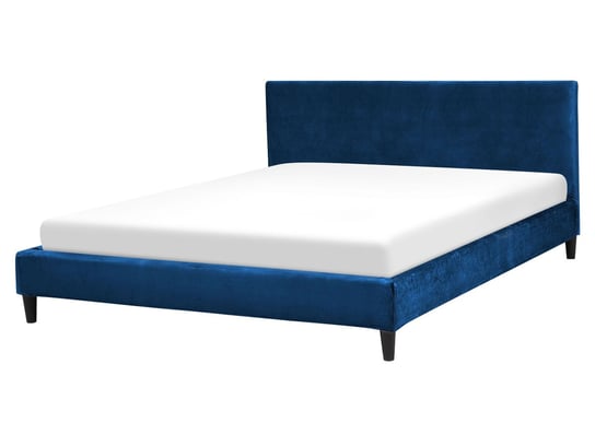 Łóżko tapicerowane, niebieskie, Beliani Fitou, 160x200 cm Beliani