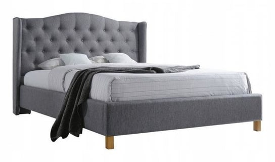 Łóżko tapicerowane, podwójne szare-velvet, 180x200 Signal