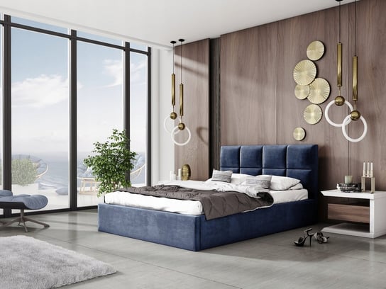 Łóżko tapicerowane podwójne z pojemnikiem MONACO SLIM 120x200 Home Design