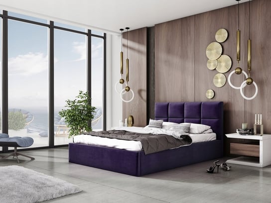 Łóżko tapicerowane podwójne z pojemnikiem MONACO SLIM 140x200 Home Design