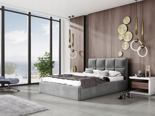 Łóżko tapicerowane podwójne z pojemnikiem MONACO SLIM 160x200 Home Design