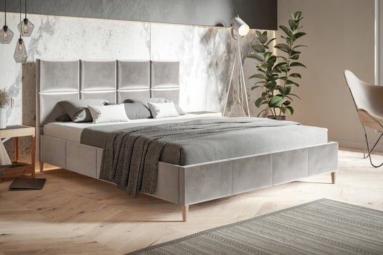 Łóżko tapicerowane w stylu skandynawskim ze stelażem MONACO LITE 120x200 Home Design