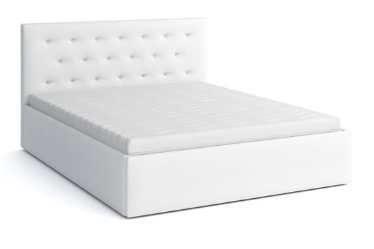 Łóżko Tapicerowane Z Materacem 160 X 200 Star A04 - Biały | Cayenne C1115 BONNI