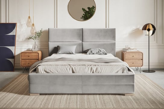 Łóżko tapicerowane z pojemnikiem i stelażem ALICANTE 200x200 Home Design