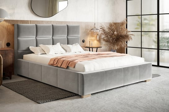 Łóżko tapicerowane z pojemnikiem i stelażem do sypialni MONACO 120x200 Home Design