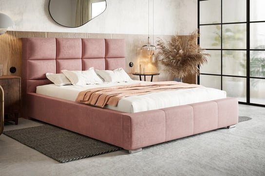Łóżko tapicerowane z pojemnikiem i stelażem do sypialni MONACO 140x200 Home Design