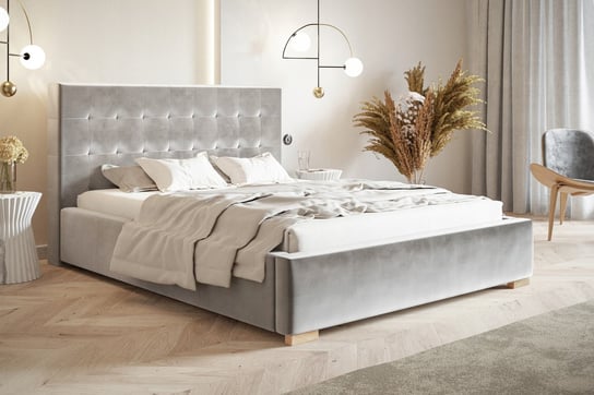 Łóżko tapicerowane z pojemnikiem i stelażem LONDON 120x200 Home Design
